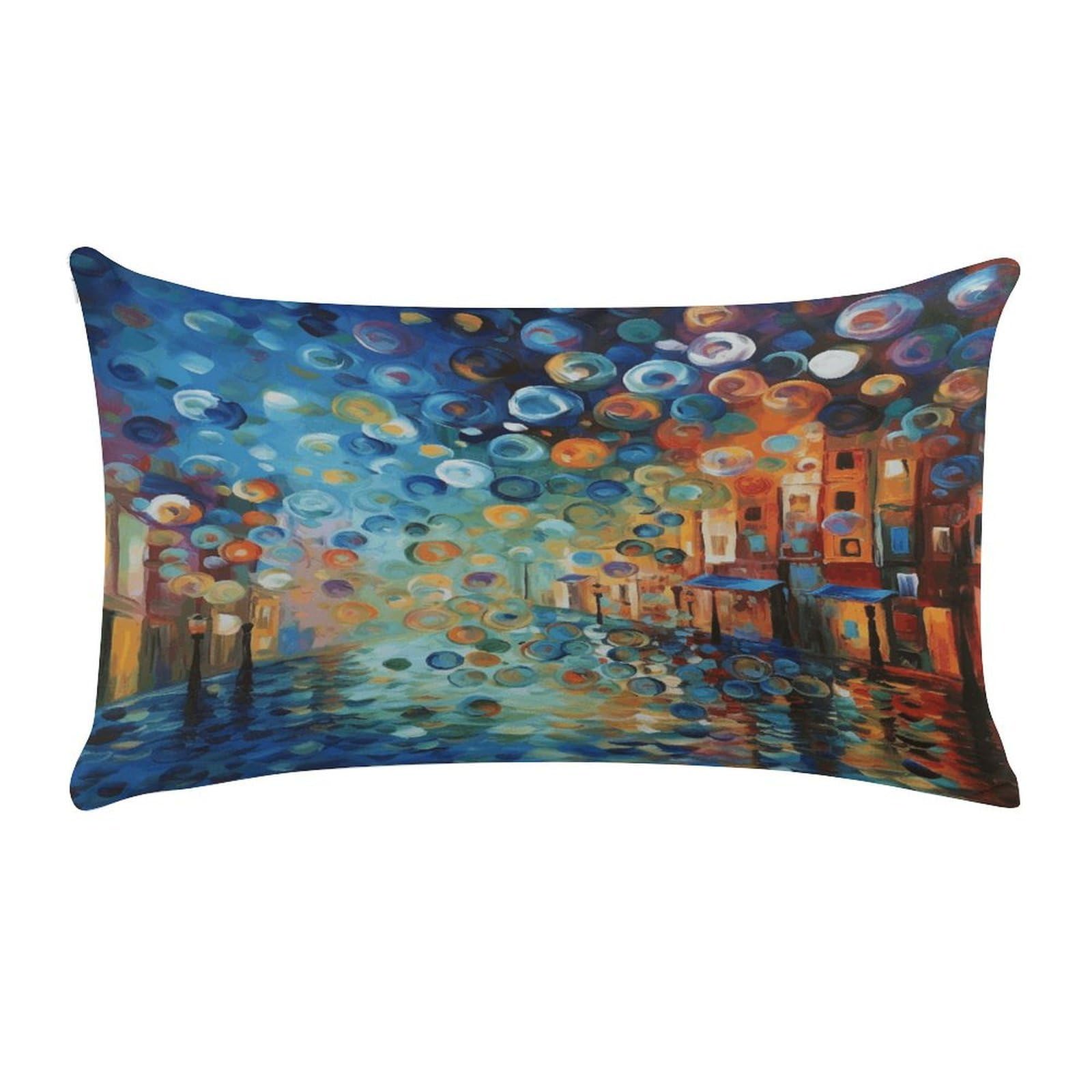 Colored Painting Pillow Cover Super Soft Pillowcase Luxury Cozy Fuzzy Velvet Pillow Shams Breathable Standard Pillow Cases with Zipper Wrinkle-Free Pillow Cover 12 "×20 "