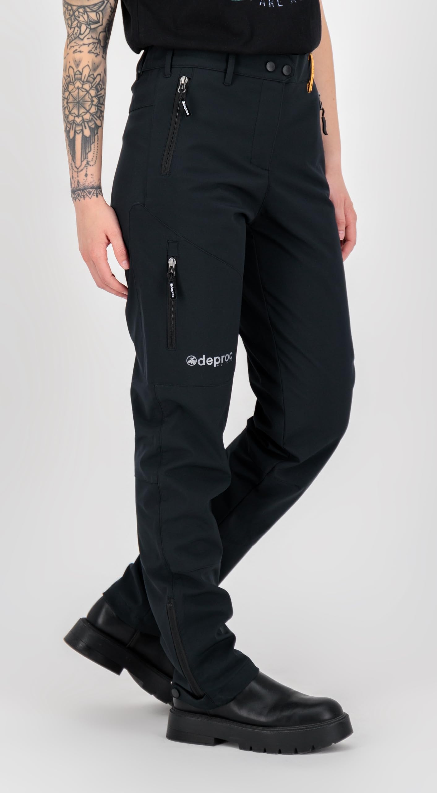 DEPROC-Active Damskie spodnie softshellowe, outdoorowe, trekkingowe, wodoszczelne, Sterling Ii Wmn