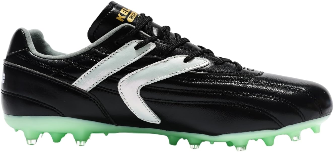 KELME Soccer Cleats for Men Youth Pro Calfskin Leather Soccer Shoes Outdoor Multi Ground Lightweight Professional Football Sneaker