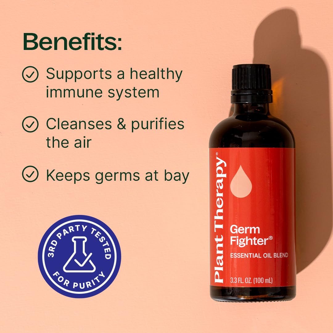 Plant Therapy Germ Fighter Essential Oil Blend 100% Pure, Undiluted, Natural Aromatherapy, Therapeutic Grade 100 mL (3.3 oz) - Image 2