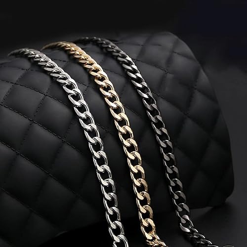 Miniatura 4 de 4 cinturones de cadena plana de hierro de diferentes tamaños, cinturón de repuesto de bolso, cinturón de hombro, cinturón de cadena de cartera,