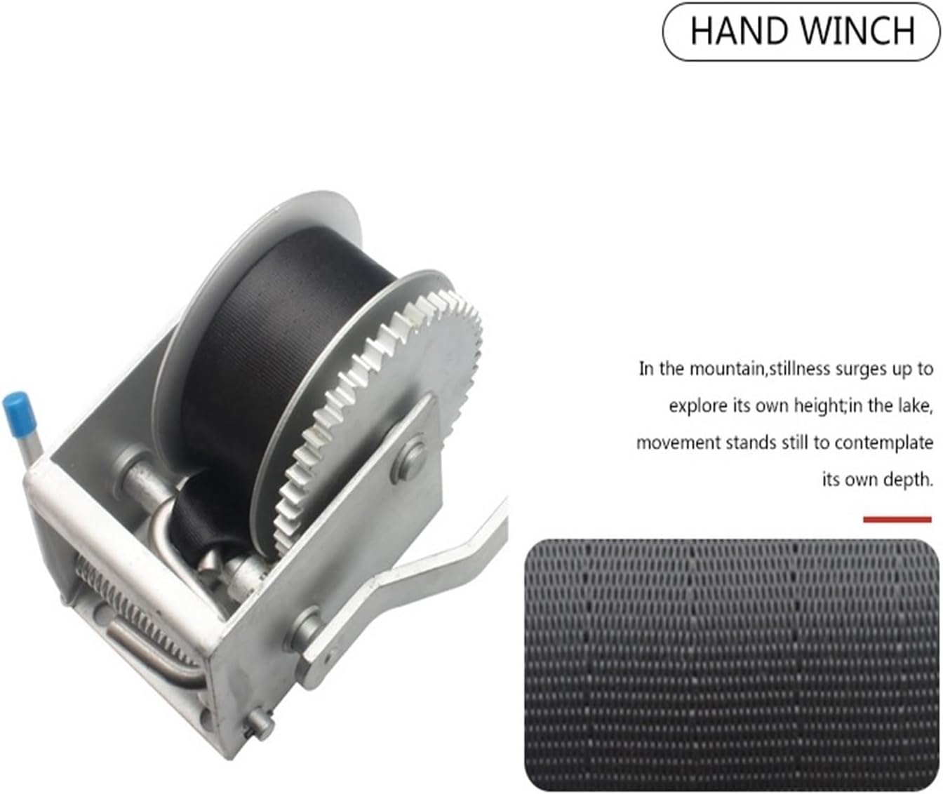 Three-Speed Gears Hand Winch, Boat Winch, 2200 Lbs Pulling Capacity for Trailer, Boat Or ATV Towing Precisely Control The Movement