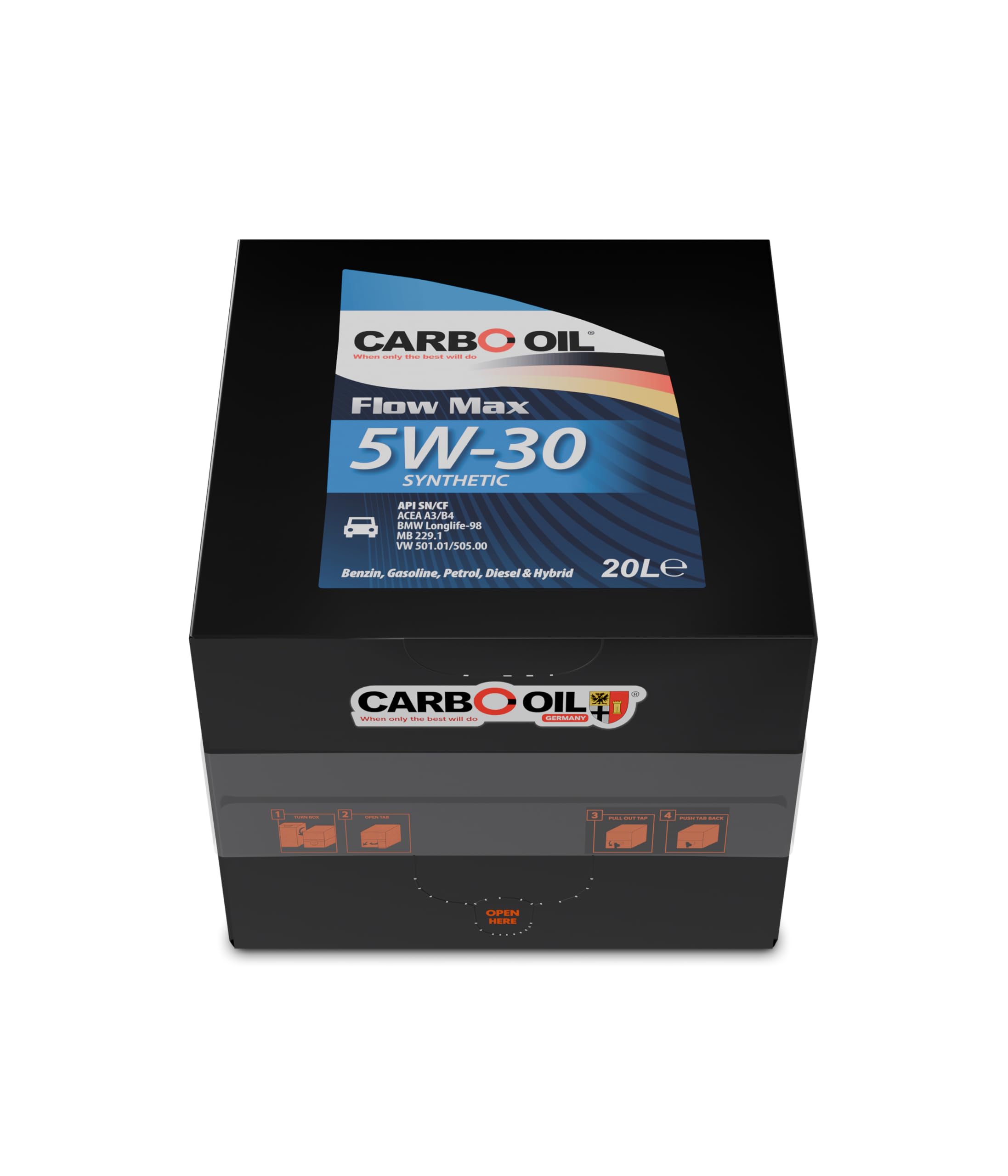 Motoröl 5W-30 VW 505 (20L) – High Performance, Hi Power Low Friction – sicherer Schutz für moderne Benzin- und Dieselmotoren – 5W30 Motoröl 5L Longlife, Motorenöl, Oil – Made in Germany