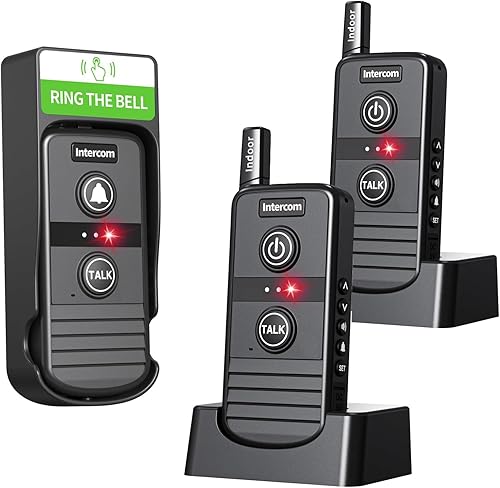 Miniatura 9 de Intercomunicador bidireccional en tiempo real, intercomunicadores inalámbricos para el hogar de 4900 pies de largo alcance, sistema de comunicación