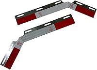 Vista 3 de Pair 24"x3" Angled Reflector Strips Mud Flap Hanger for Semi Truck Trailer Conspicuity Safety Caution Mudflap Hanger Reflector Top Plates with