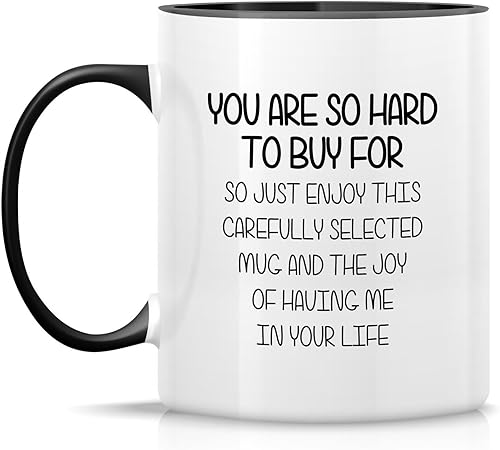 Miniatura 2 de Retreez Taza divertida - Eres tan difícil de comprar, disfruta de esta taza y la alegría, 325 ml, Tazas de café de cerámica - Divertido, sarcástico