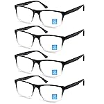 OLOMEE Black Clear Reading Glasses Men Blue Light Blocking Large Oversized Wide Readers +2.75 Cheaters w/Big Head/Large Face