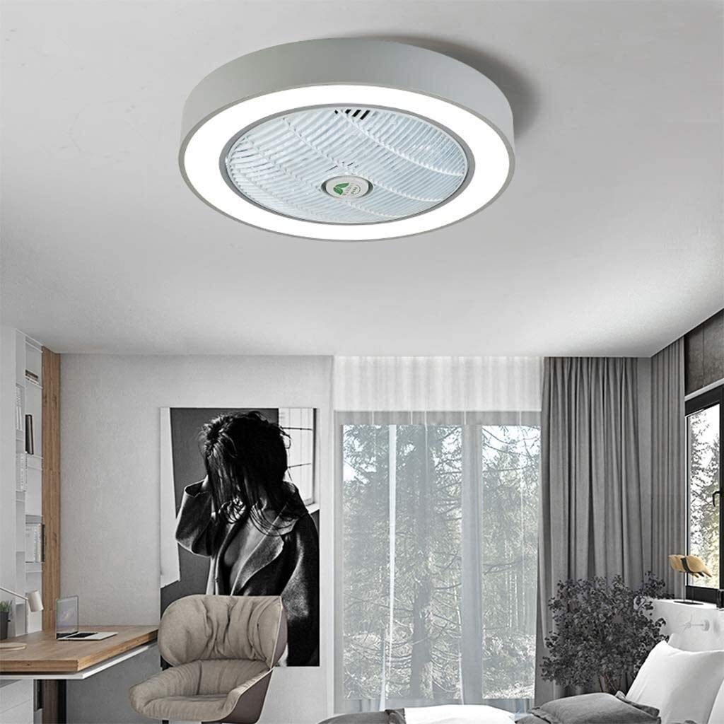 Niewidoczne światło wentylatora Wentylator sufitowy Lampa sufitowa Nowoczesna prostota Lampa sufitowa Ściemnianie LED Wentylator sufitowy z oświetleniem Pilot Cichy Kreatywny Salon Sypialnia