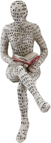 Miniatura 4 de FTVOGUE Figura de mujer de lectura, decoración de estantería de lectura para mujer, adorno de escultura para sala de estar (E)
