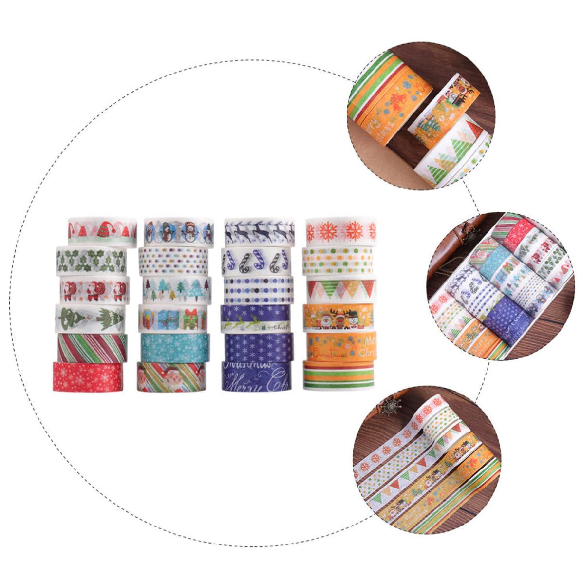 BESPORTBLE 96 Rollos Cinta Washi Navideña Creativa para Manualidades,