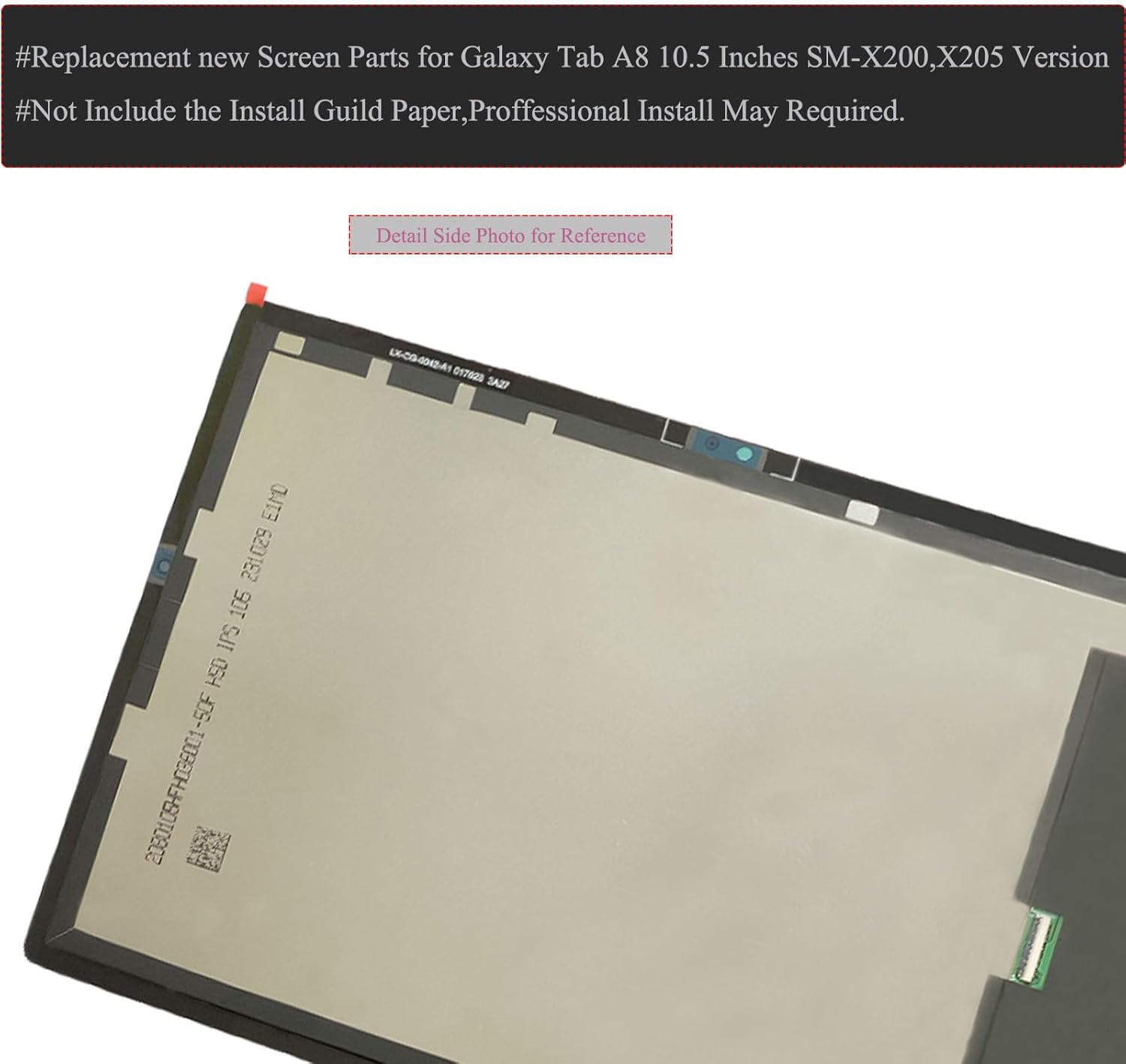 Galaxy tab a8 Touch Screen Replacement LCD Display Parts for Samsung Galaxy tab a8 SM-X200 X205 10.5 Inches,with tab a8 Screen Protector Glass Parts [not fit for Galaxy tab a 8.0 T290 Version]