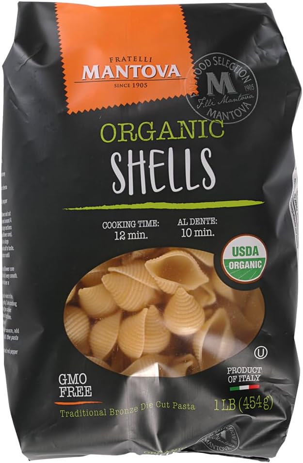 Mantova Italian Organic Penne Rigate Pasta - 100% Durum Semolina Organic Penne Rigate - Product Of Italy, 1 Pound (Pack of 6)