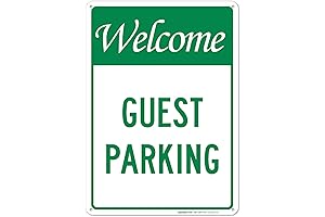 Sigo Signs SI-42141 - Welcome Guest Parking Only Sign, 10"x14"
