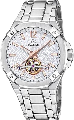 JAGUAR Swiss Made Automatic Mens Watch Stainless Steel 316L Silver - Sapphire Glass, Waterproof 10 ATM - J1007/1 Automatic