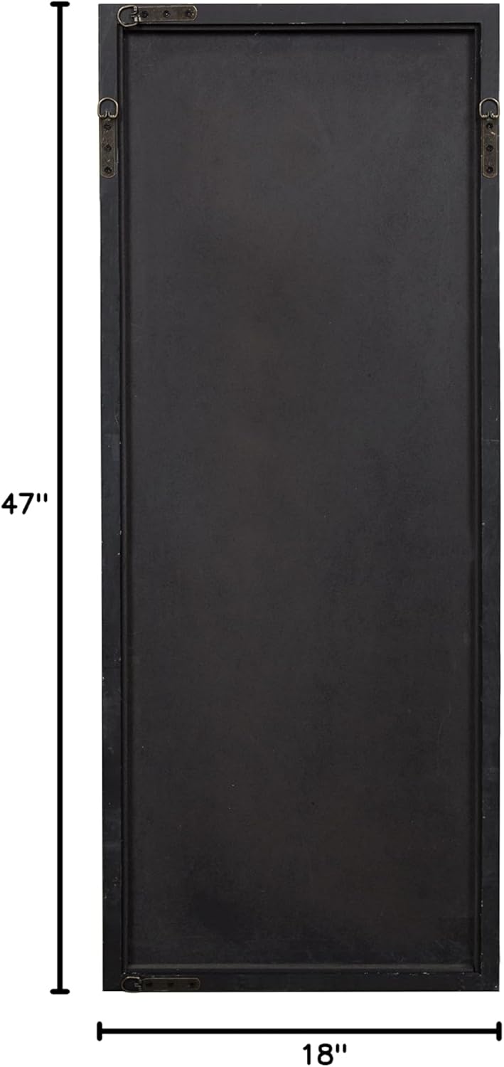 Kate and Laurel Vanderford Wooden Window Frame Wall Mirror, 18x47.25, Silver