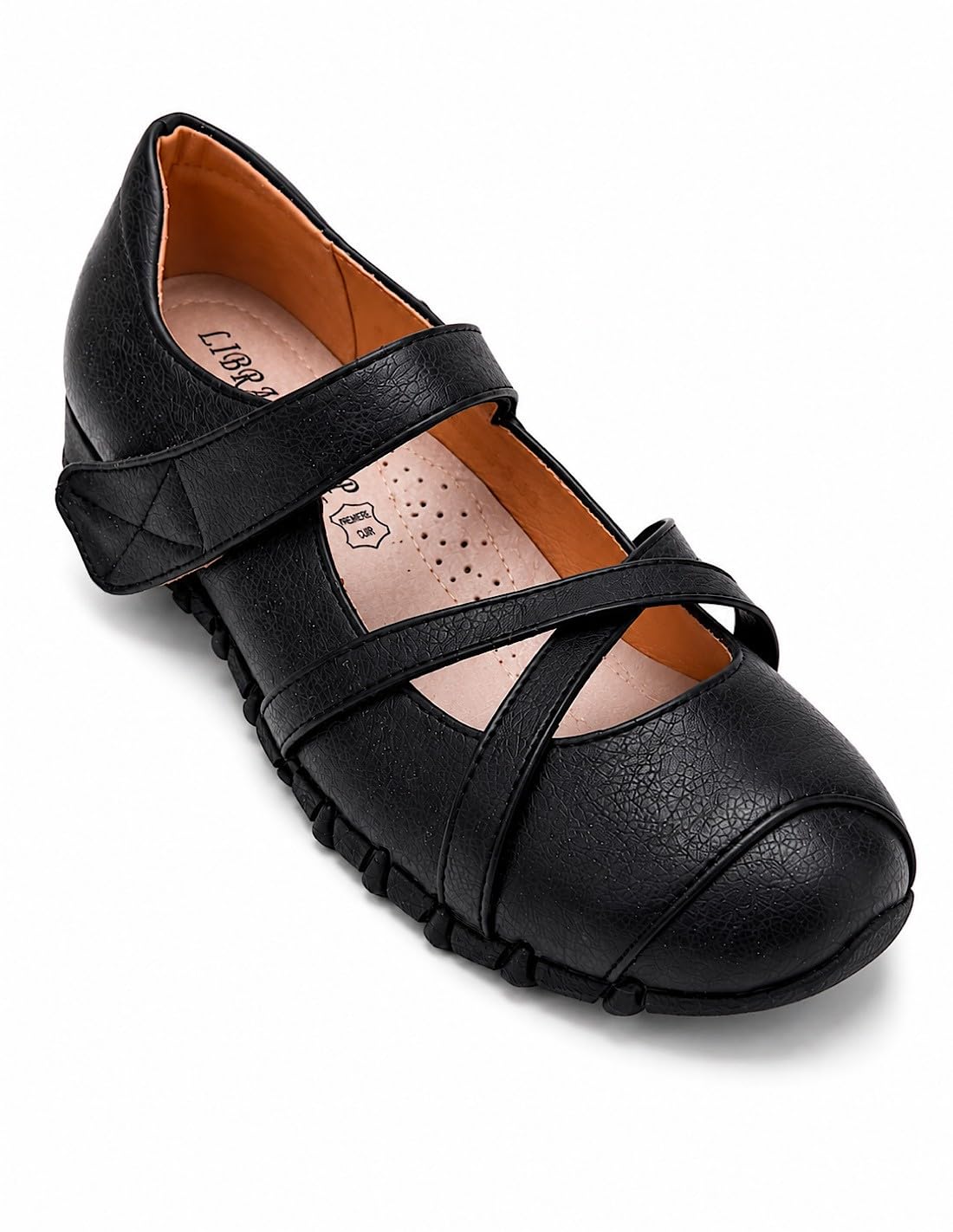 Chaussures Confort Femme Grande Pointure 41-44 Style Ballerines Confortables orthopédiques Semelle Cuir