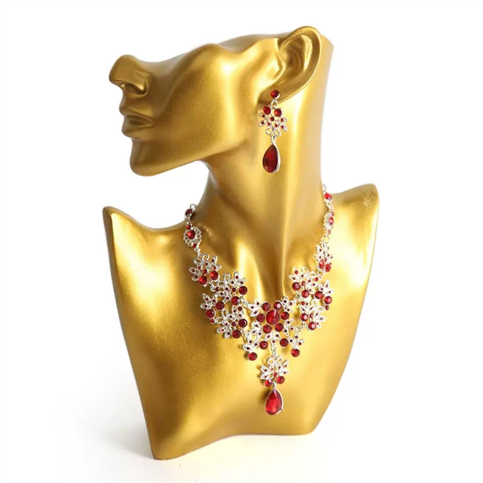 J9V4G6S3B5 Jewellery Storage Resin Necklace Pendant Chain Earring Jewelry Jewellry Bust Mannequin Organizer Holder Stand Photograph Prop for, Gold