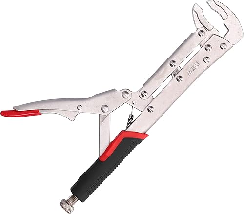 Miniatura 7 de Alicates de bloqueo extendidos, agarre de mandíbula curvado extra largo de 80 grados para carpintería, herramientas manuales para agarrar, sujetar y