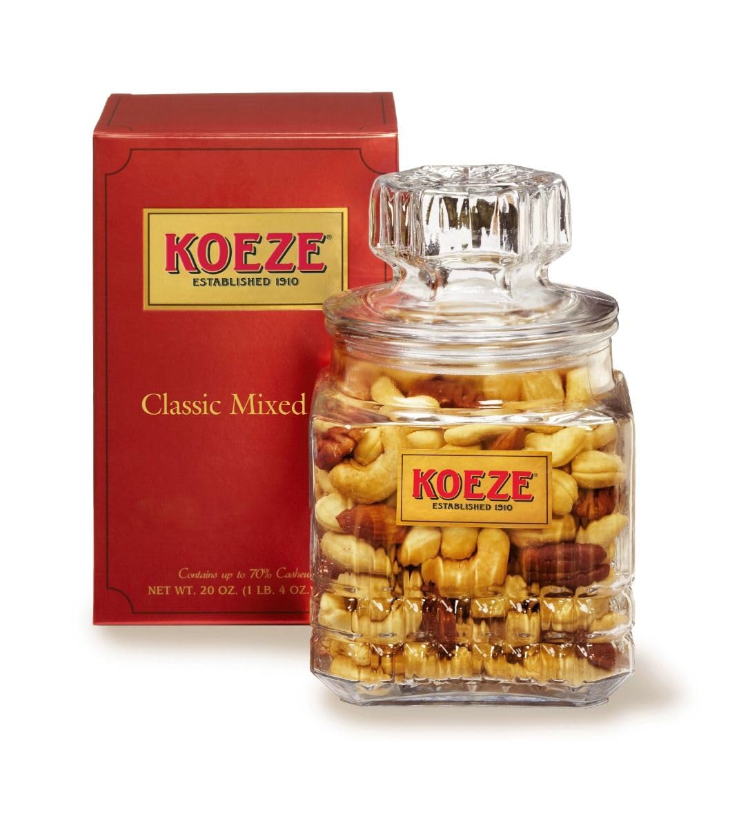 Koeze Classic Mixed Nuts - 20 oz. Decanter