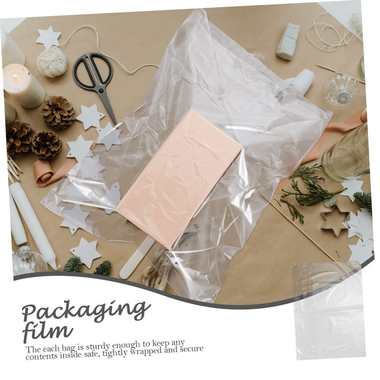 HOMOCONO 200pcs Shrink Bag Clear Heat Shrink Wrapping Bags Heat Shrink Packaging Bags Packaging Film Fresh Keeping Bag Heat Shrink Film Bags Shrink Packagaing Bands Heat Shrink Pouch PVC