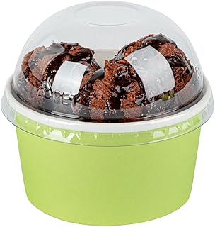 LIDS ONLY: Dome-Shaped Lids, 50 Transparent Plastic Lids For 8 Ounce Coppetta To Go Cups - Cups Sold Separately, Disposable, Clear Plastic Dessert Cups Lids, For Dessert Takeaways- Restaurantware
