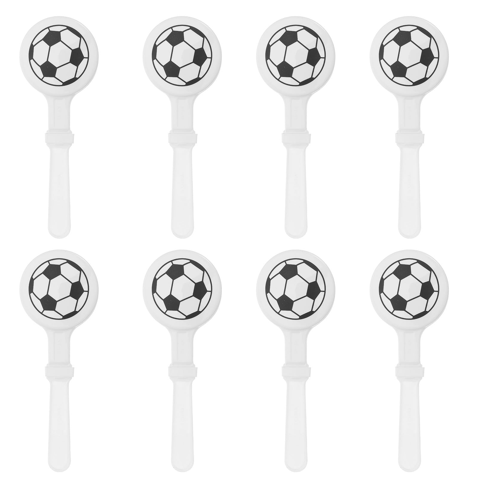 VALICLUD 8pcs Football Hand Clappers Noisemakers, Plastic Soccer Ball Cheer Props for 2026 World Football Championships, Fan Accessories for Stadiums, Schools & Sports Themed Parties
