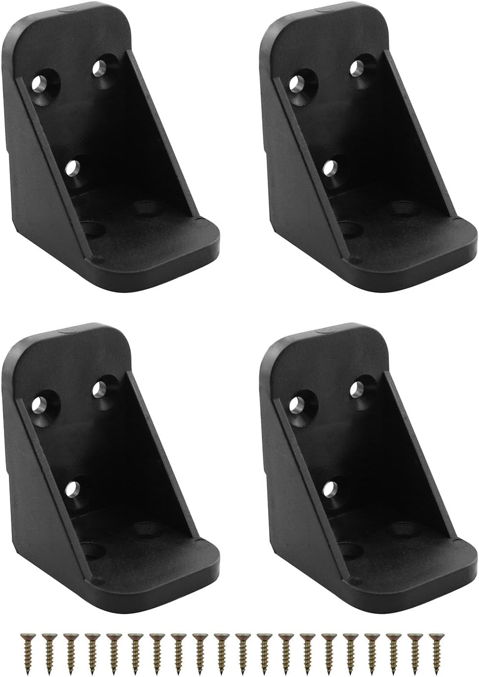 4PCS Black Furniture Right Angle Bracket Plastic Corner Support Braces Cabinet Triangle Bracket Bracket Corner Brace Sets
