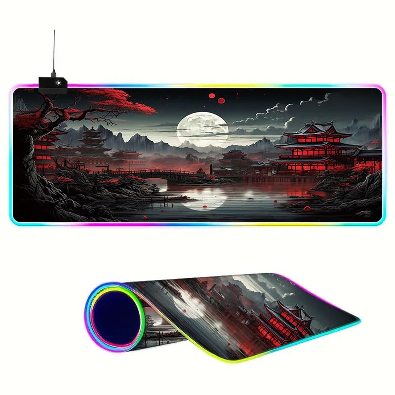 Tapis de souris surdimensionné LUKIUP pour stabiliser clavier et souris sans glisser