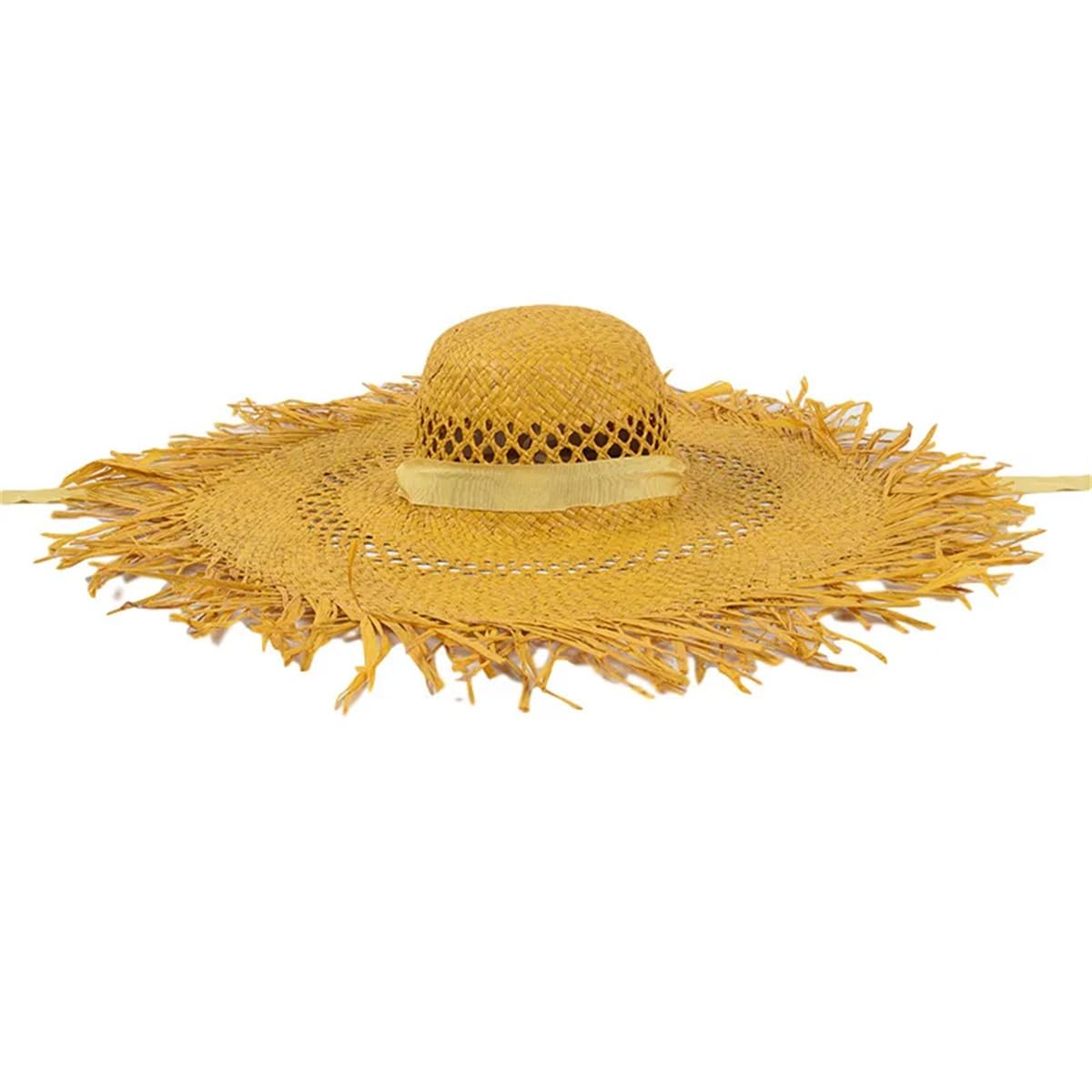 Sombrero De Paja De Verano para Mujer con Aleros Grandes para Playa, Vacaciones, Foto, Protector Solar, Estilo Europeo, Plegable