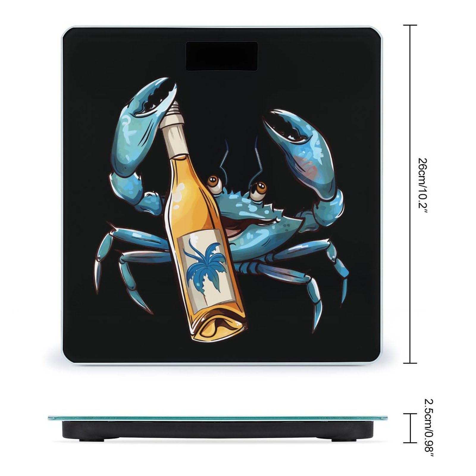 Blue Brew Crab Scale for Body Weight Bathroom Digital Body Weight High Precision Scale for Home Office