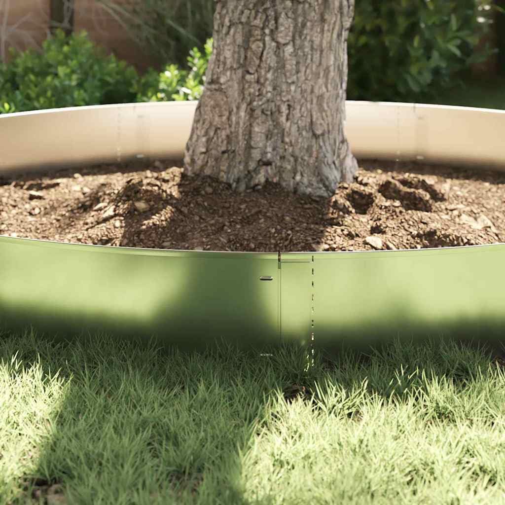 Lot de 10 bordures de pelouse argentées en acier galvanisé - 100 x 25 x 0,07 cm - Bordure de jardin en métal pour parterres et chemins