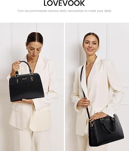 Miniatura 2 de LOVEVOOK Monederos y bolsos para mujer, estilo vintage, de cuero, con asa superior, bolso de hombro, bolso cruzado para mujer