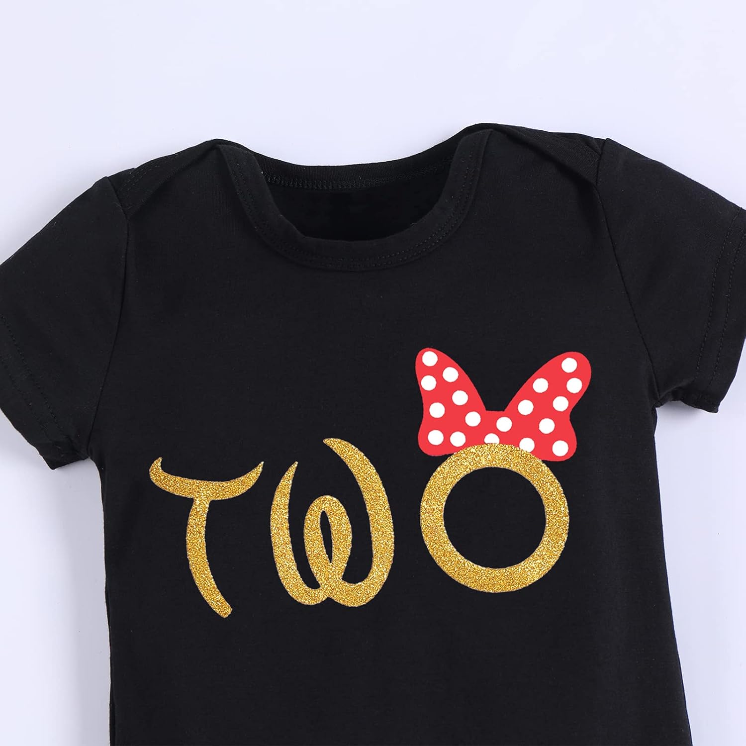 IMEKIS Baby Girl Mouse Birthday Outfit 1st 2nd Birthday Cake Smash Romper Tutu Skirt Polka Dots Clothes Set - Image 4