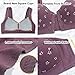 Daisy Bras for Older Women No Underwire Front Closure Comfort Senior Wireless Snap Closing Bra Purple 38C