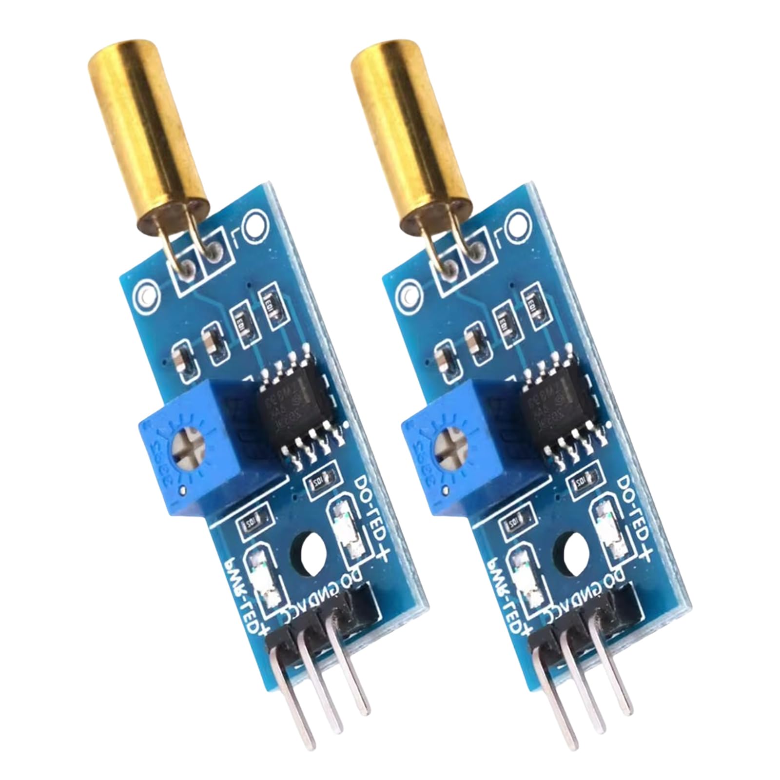 Zhouyqx As Shown 2Piece Anglesensors Module For Robot Project Sw520d Golden Ball Switchestilt Sensors Module Vibrations Switches Alarmmodule