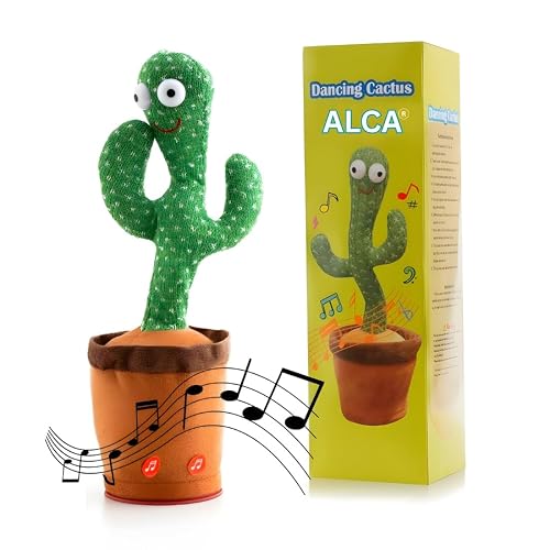 ALCA Rechargeable Toys Talking Cactus Baby Toys for Kids Dancing Cactus Toys Can Sing Wriggle & Singing Recording Repeat What You Say Funny Education Toys for Children Playing Home Decor for Kids
