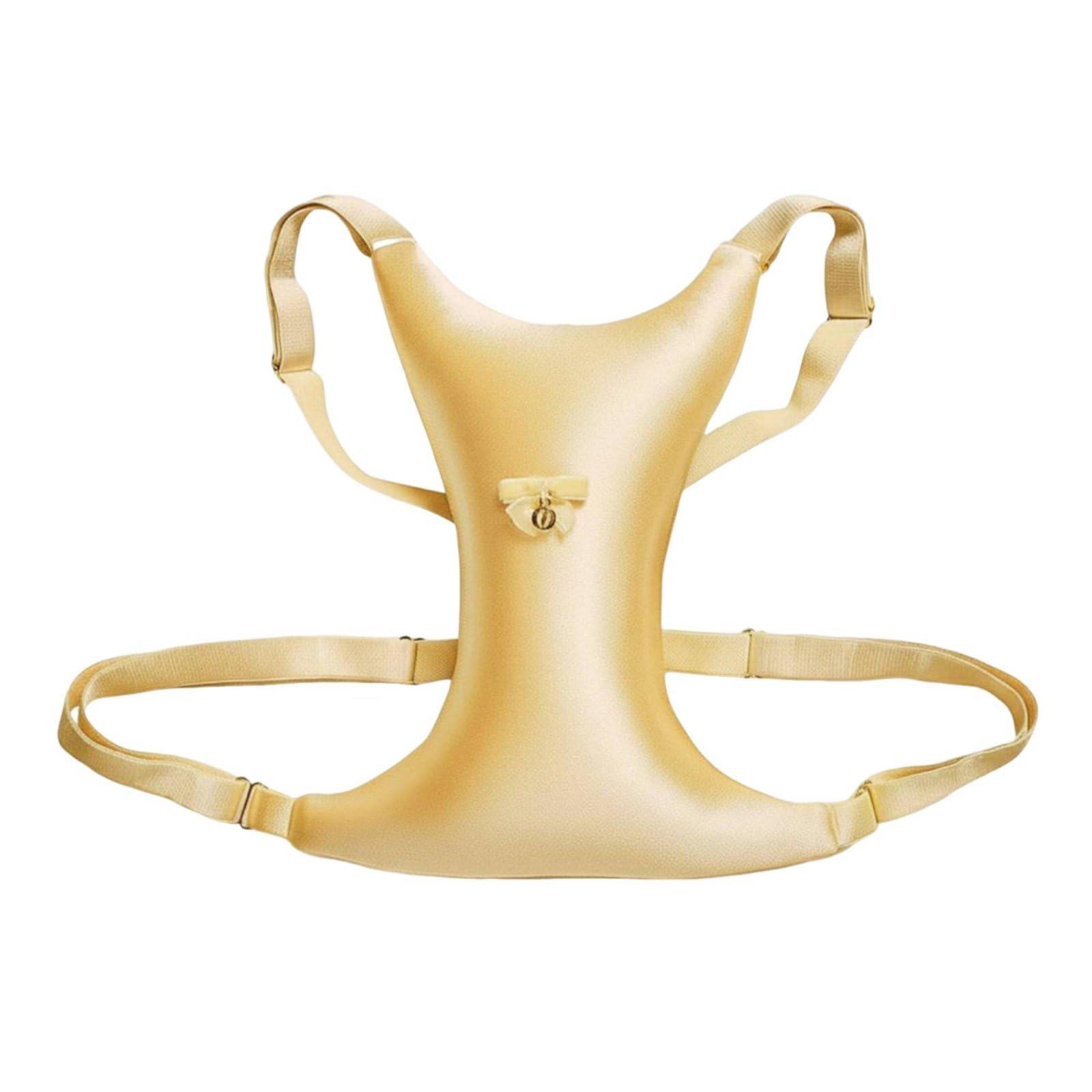 Breast Pillow Anatomically Contoured Anti-Wrinkle Breast Pillow Sleep Accessory Skin-Gentle Hypoallergenic for Women, Gold-image-18
