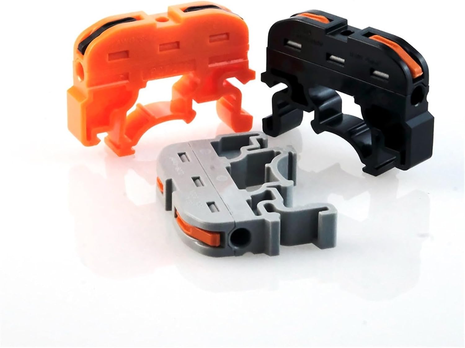 Din Rail Terminal Block Wire Connector 211 Quick Wire Compact Splicing Conductor Fast Cable Connector Mini Conductor 10pcs