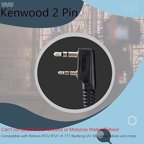 Miniatura 2 de Retevis Walkie Talkie - Auriculares con micrófono, orejeras de protección auditiva, micrófono Boom, compatibles con Retevis RT22 RT21 H-777 RT68