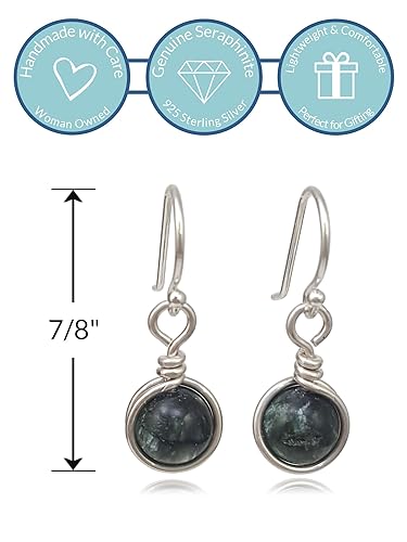 Miniatura 21 de Sterling Silver Tiger Eye Drop Earrings, Handmade Natural Gemstone Dangle Jewelry