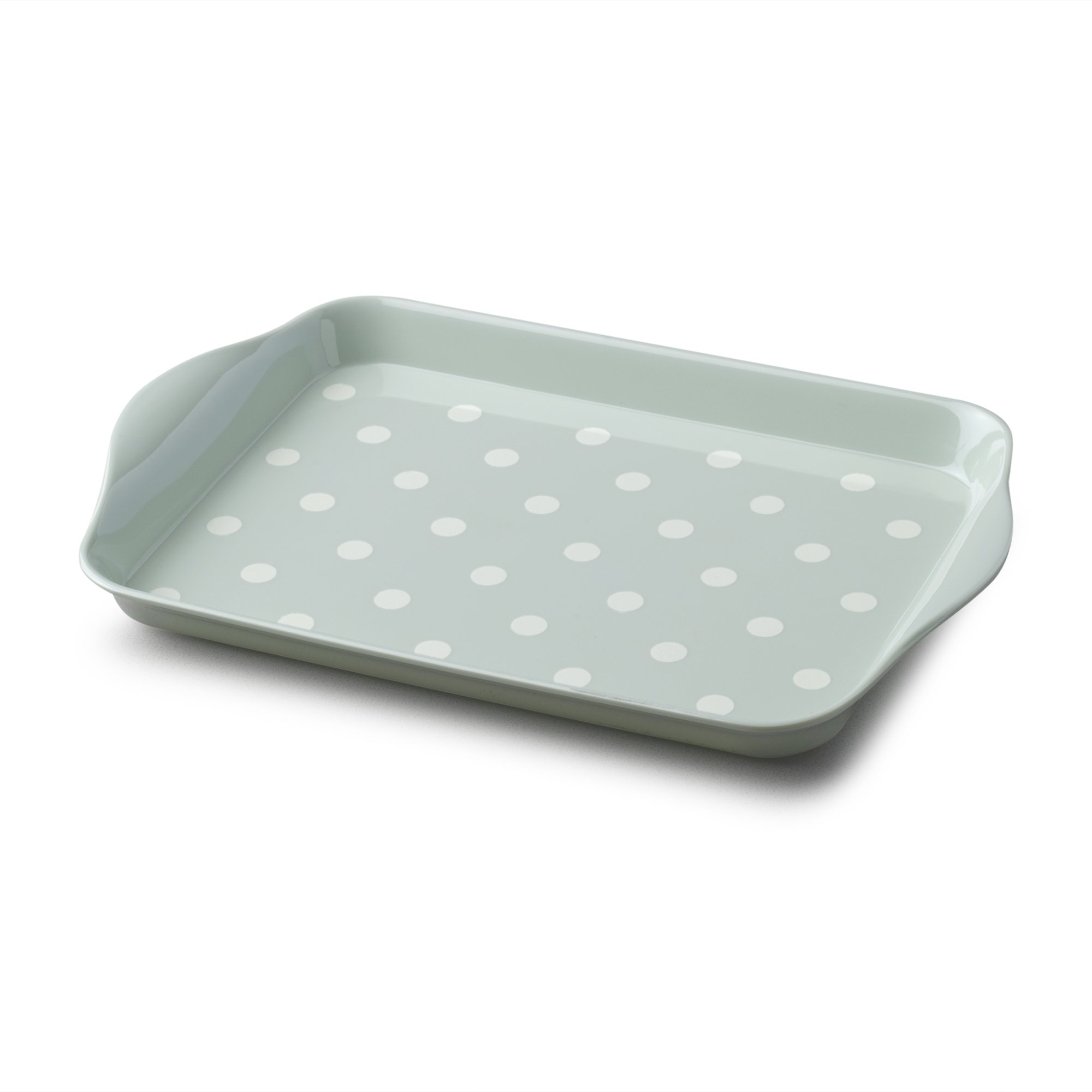 Zeal Sage Green Mini Serving Tray, Dotty Design 18Cm X 14Cm