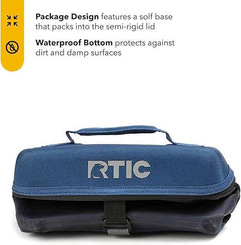 Miniatura 3 de RTIC Enfriador diario para 6 latas, con aislamiento portátil de lados suaves para almuerzo, playa, bebidas, bebidas, viajes, campamento, picnic,