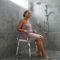 Vista 4 de NOVA Medical Products Asiento de baño y ducha con brazos, color blanco