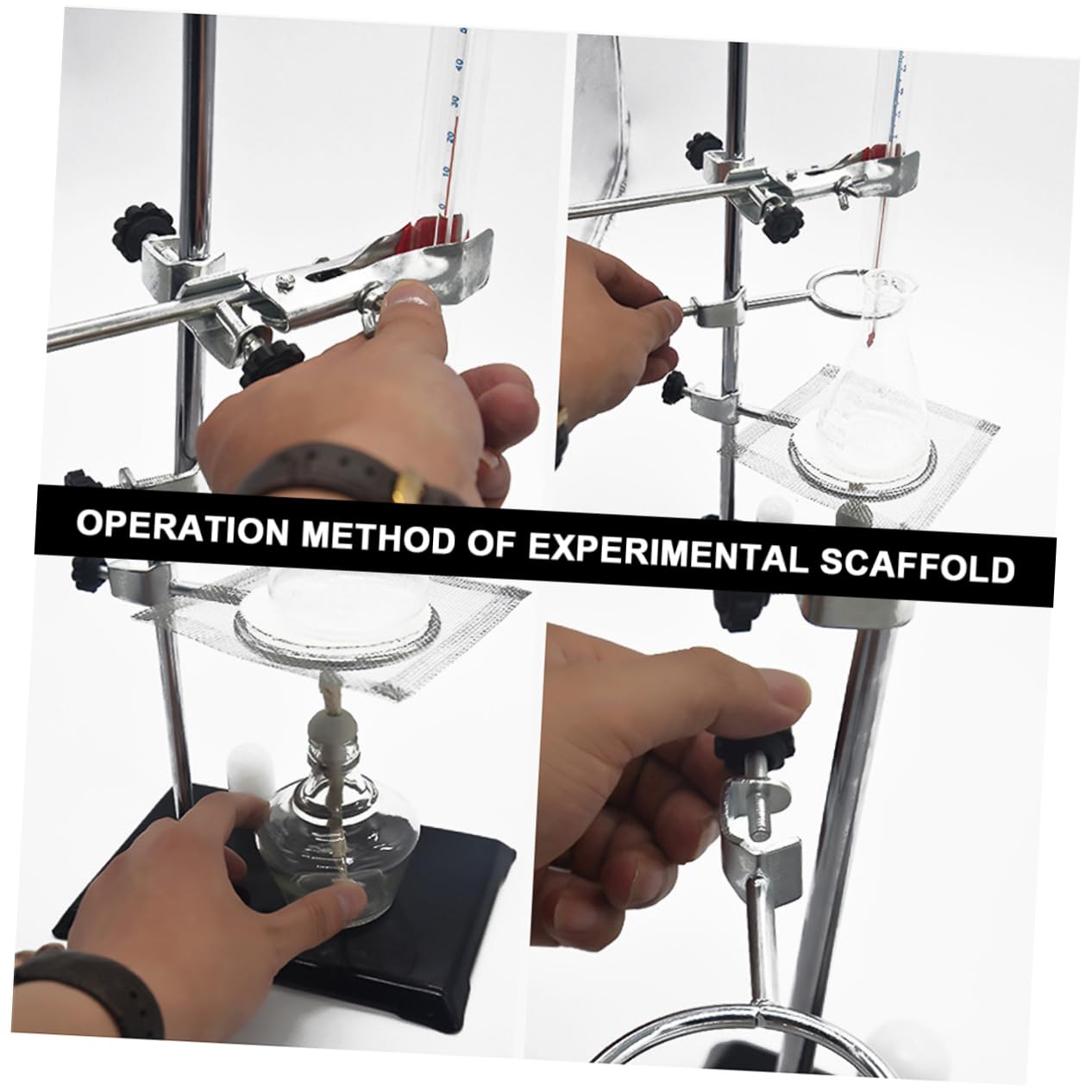 BESTYASH Gradilla Para Tubos De Ensayo Soporte De Laboratorio Metálico Material Laboratorio Para Experimentos Químicos Soporte De Tubos De Ensayo