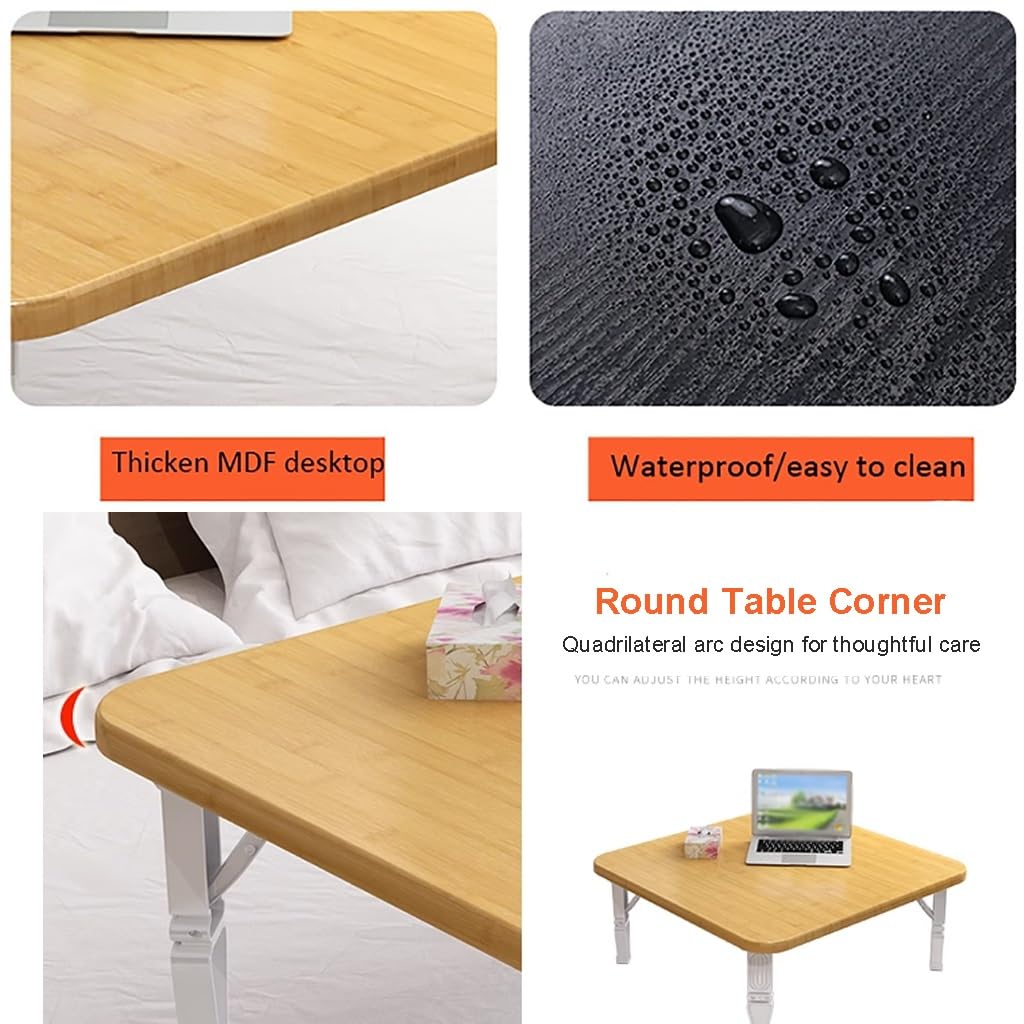 Petite table basse japonaise pliante carrée pour salle de séjour, pour baie vitrée, pour utilisation informatique, rouge et marron, 70 x 30 cm