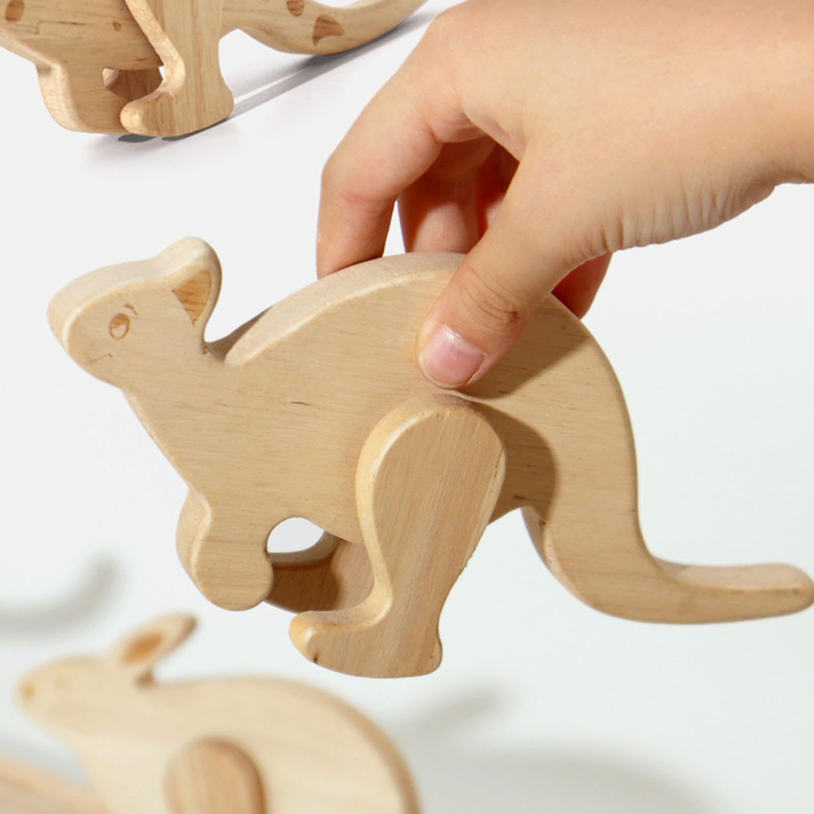 Generisch Holzrampe-Tierspielzeug – 15,35-Zoll-Trägheitsrennbahn | Schiebetier-Spielset aus Holz – -Lernspielzeug für Kleinkinder, Kinder, und Mädchen ab 3 Jahren, lehrreicher Spaß