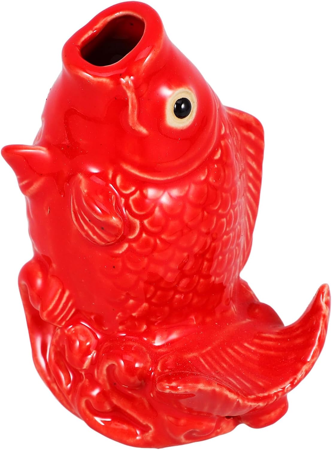 Ceramic Fish Toilet Bolt Cap Cover Red Small with Hole Decorative Screw Trim for Bathroom Toilet Repair Parts Floor Mounting