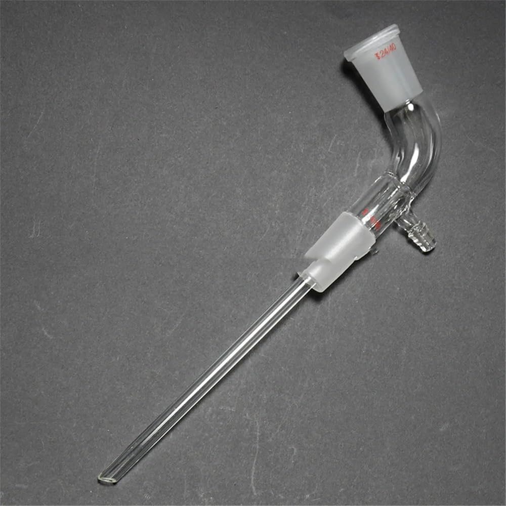 Cristalería de Laboratorio Adaptador de extracción de vidrio 24/40 con tubo de 150 mm de longitud for cristalería de laboratorio