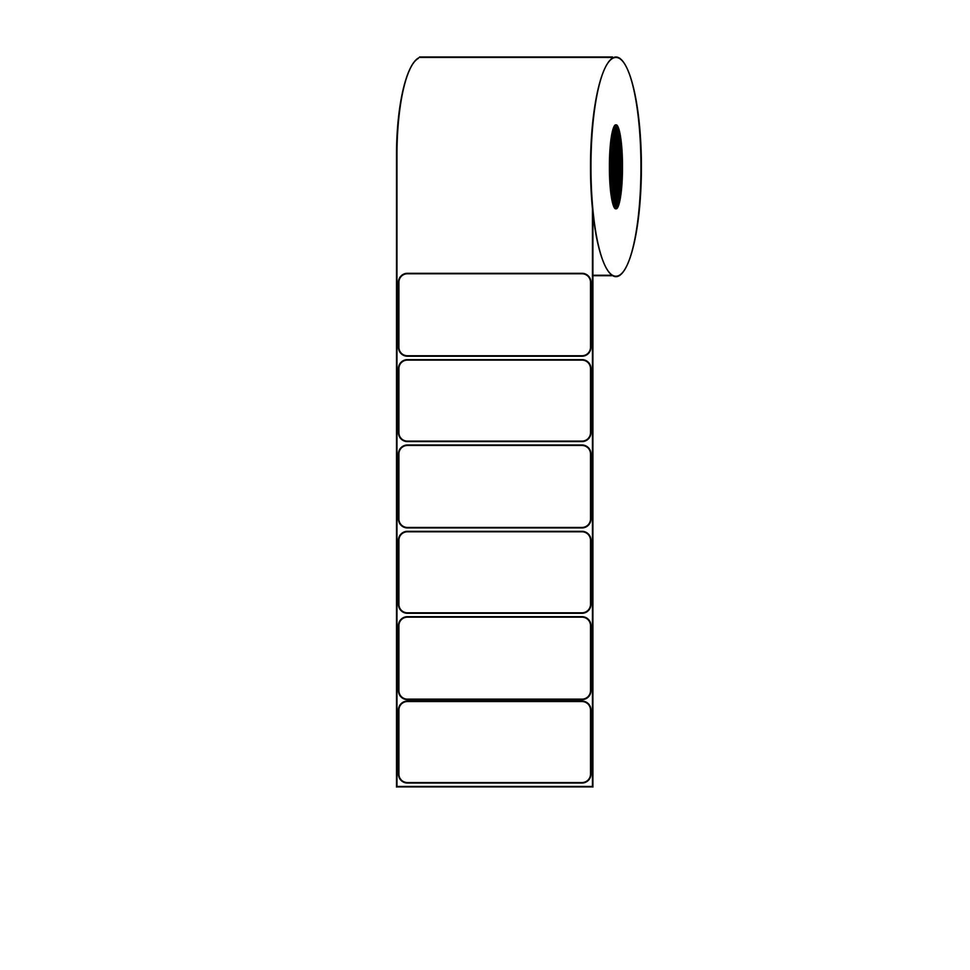 Kenco Premium 7" X 3" High Performance Gloss Poly Roll-Fed Inkjet Labels. Compatible with Epson ColorWorks CW-C6500A & CW-C6500P Printers. 1,325 Labels per Roll on a 3" Core and 8" Outer Diameter.
