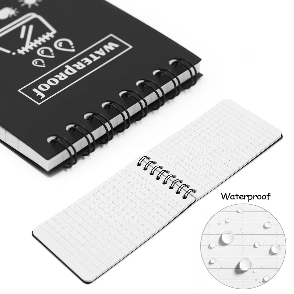Carnets De Notes Étanches Mini - Lot De 5, Papier Imperméable, Spirale, Format Poche 13x7.8cm - Idéal Pour Plein Air, Randonnée, Bureau